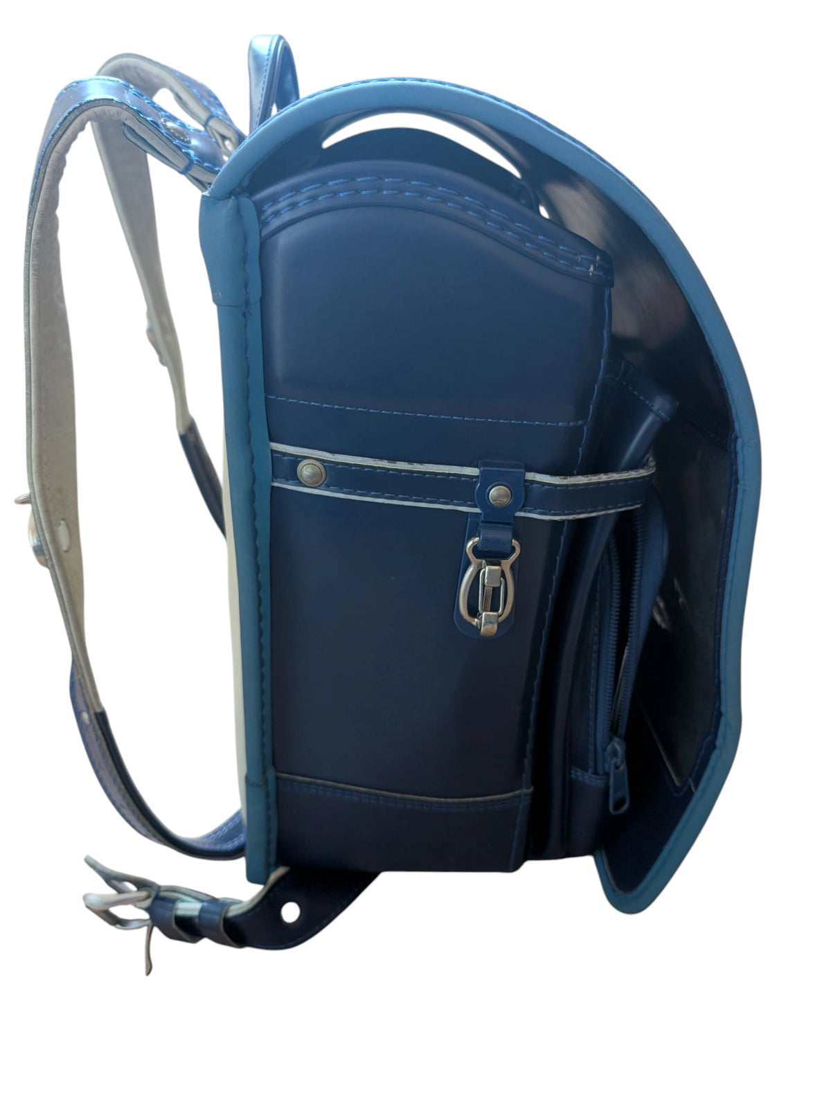 blauer vintage - japanischer Schulrucksack randoseru #farbe_Blau