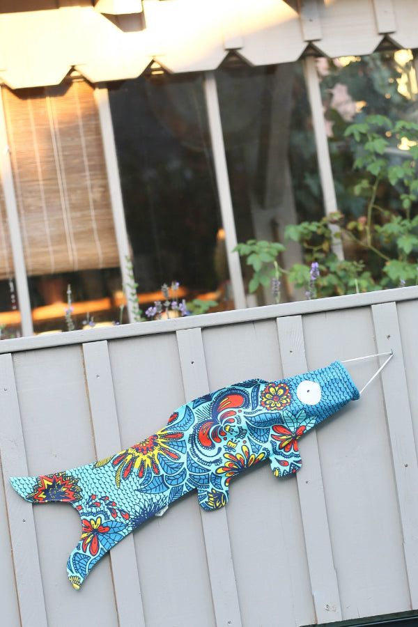 Koinobori Größe S Blue Blossom #farbe_Blumen