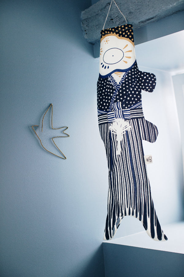 Koinobori Windsack Kimono Herren hängt im Zimmer #farbe_Kimono Herren