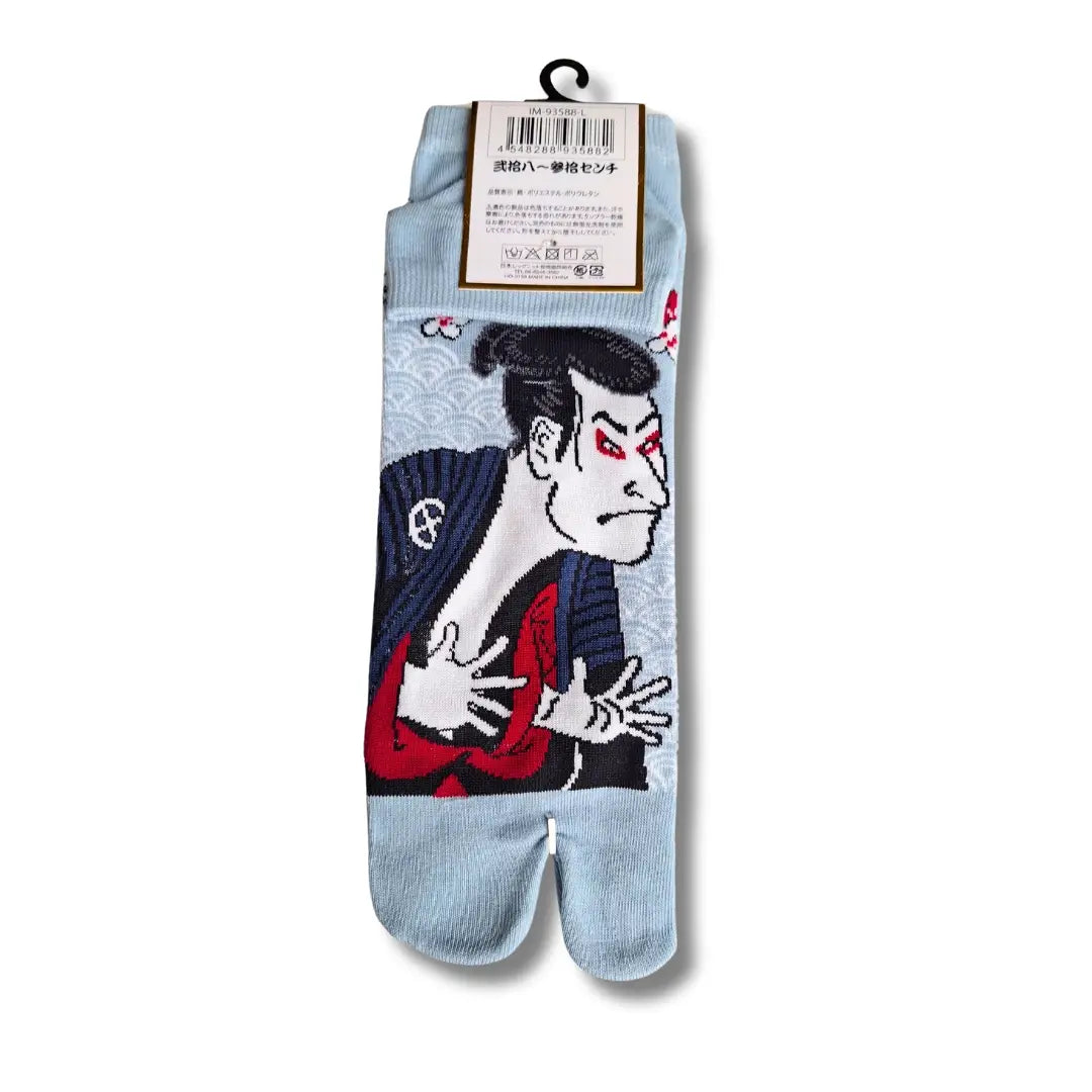 Kurze Tabi Zehensocken mit dem Motiv Goemon in der Größe 43 bis 46 in Blau #farbe_Blau