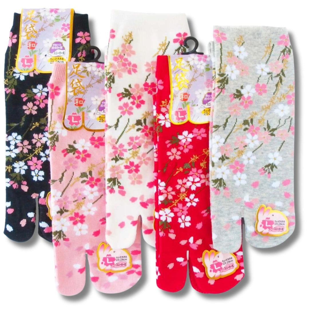 kurze Tabi Socken Zehensocken Kirschblüte 39-43