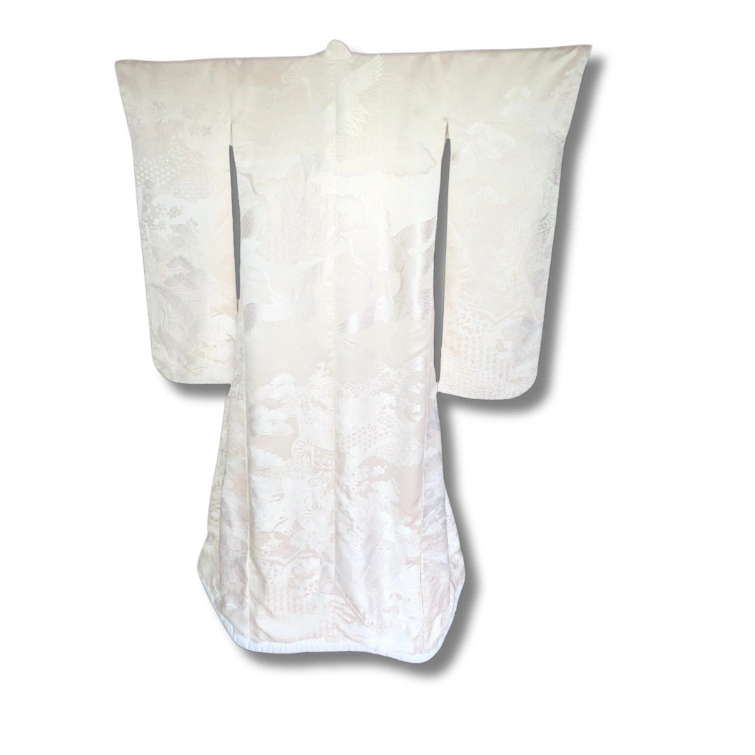 Vintage Iro-Uchikake Kimono weiß