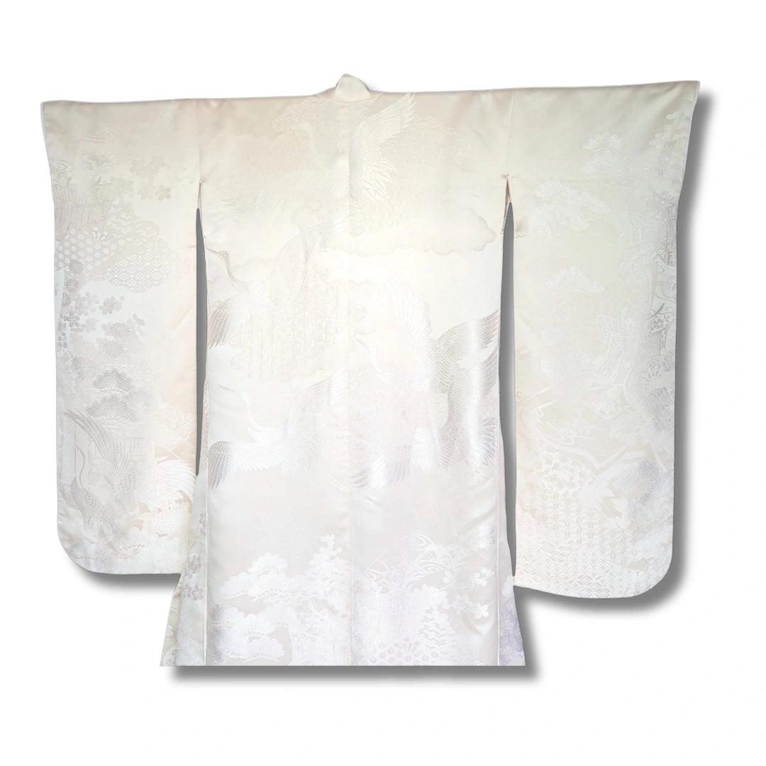 Vintage Iro-Uchikake Kimono weiß