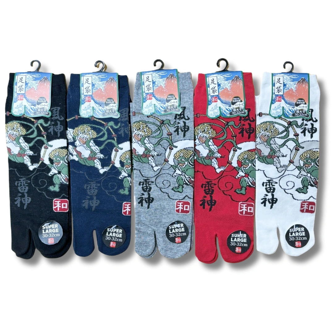 Tabi Socken Zehensocken Raijin und Fūjin 47-50