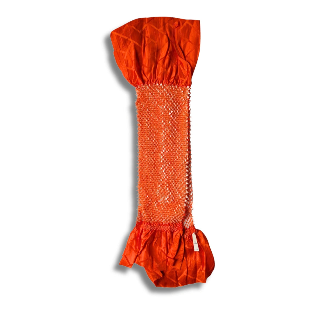 Obiage aus Seide Shibori Orange ungetragen