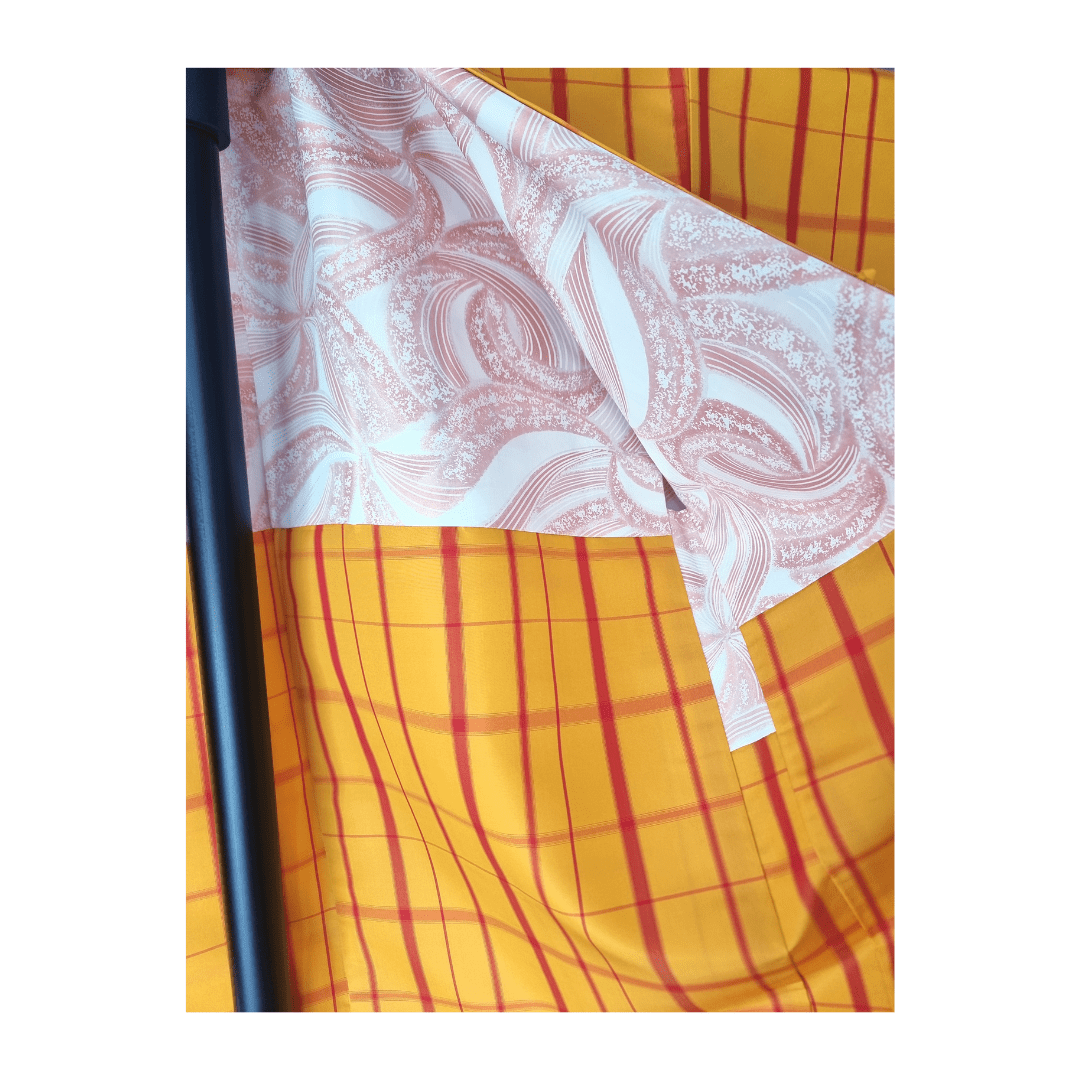 Vintage Ensemble Damen Kimono + Haori kariert