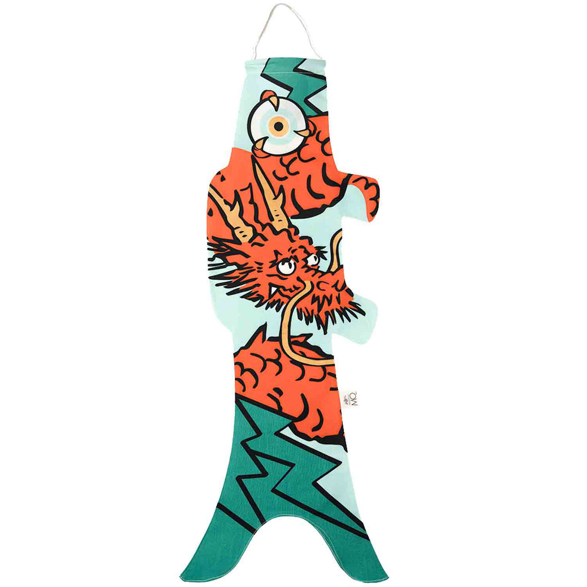 Koinobori Pop Art Drache orange Größe S #farbe_Drache orange