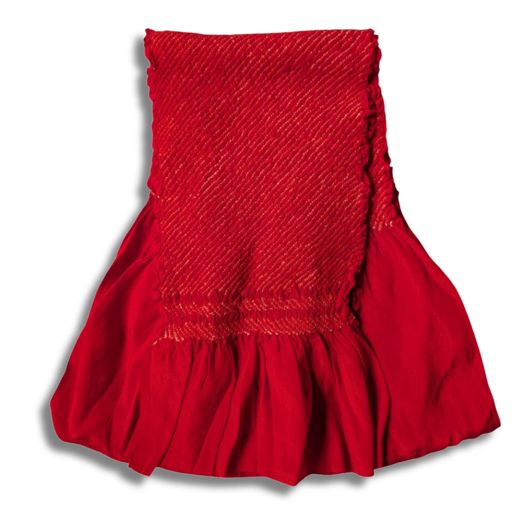 Vintage Obiage Shibori Rot