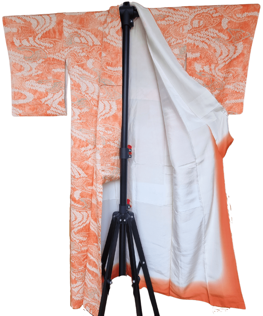Vintage Komon Kimono Damen Shibori