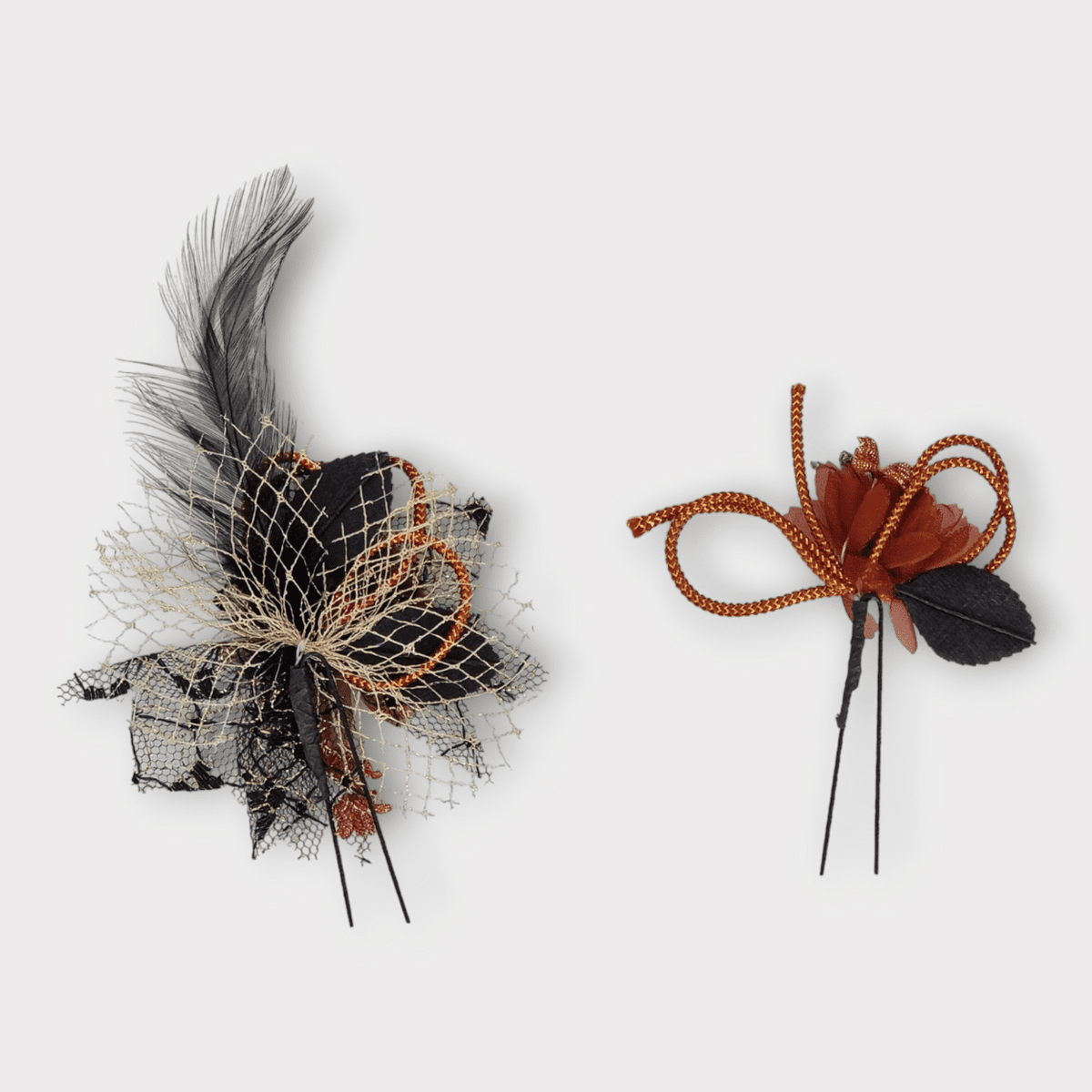 Vintage Kanzashi Set 2 Haarnadeln