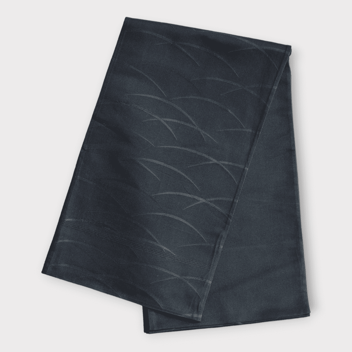 Vintage Fukuro Obi Schwarz Shiba Kusa