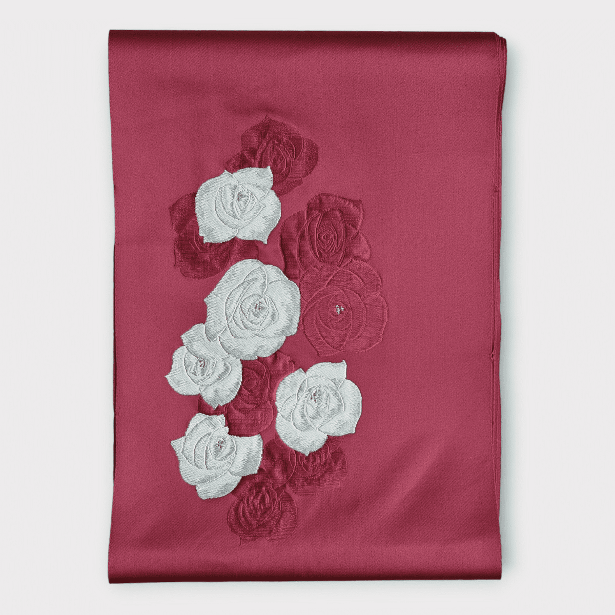 Vintage Kyobukuro Obi Dunkelrosa Rosen