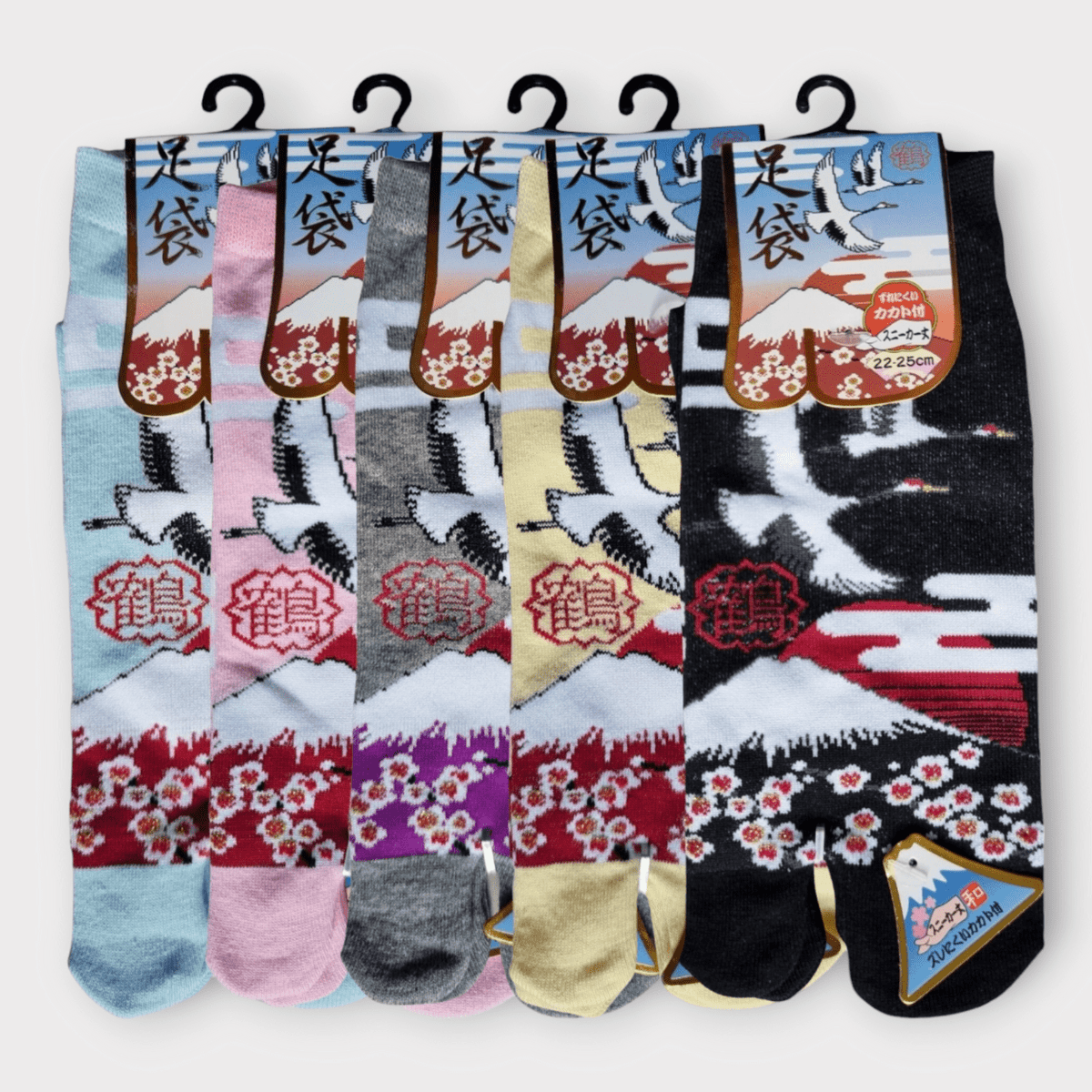 Kurze Tabi Socken Zehensocken Kranich 36-39