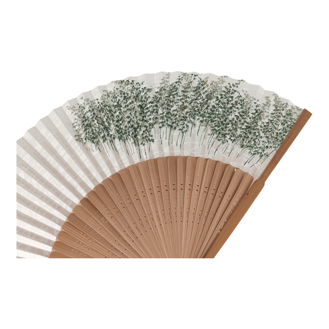 Vintage japanischer Sensu Handfächer Natur