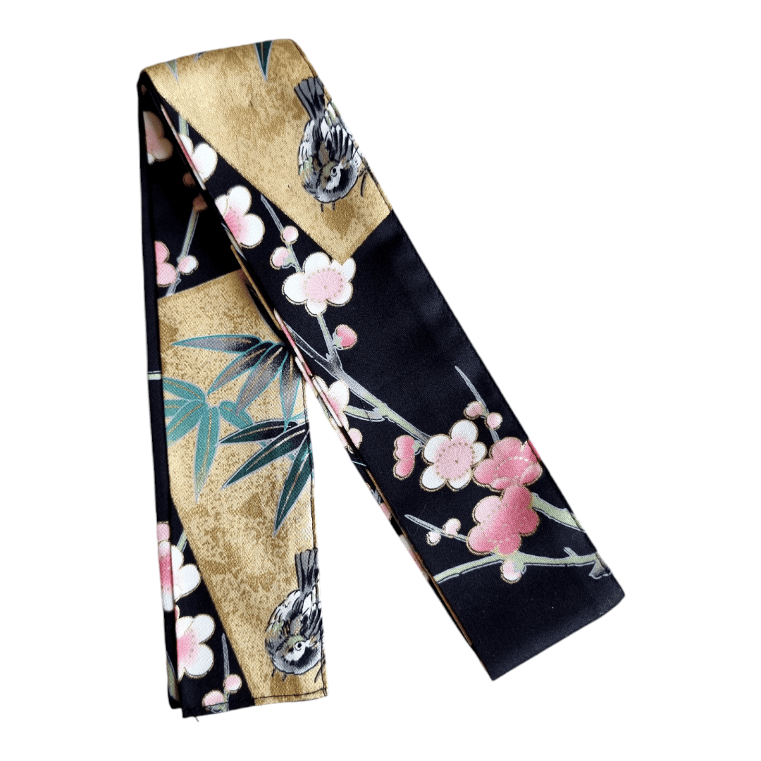 Haori / Hanten Damen Kranich Ume Schwarz #farbe_Schwarz