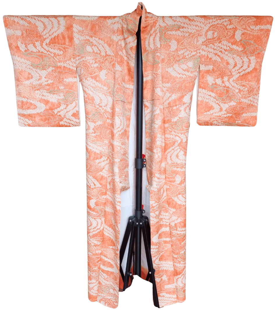 Vintage Komon Kimono Damen Shibori