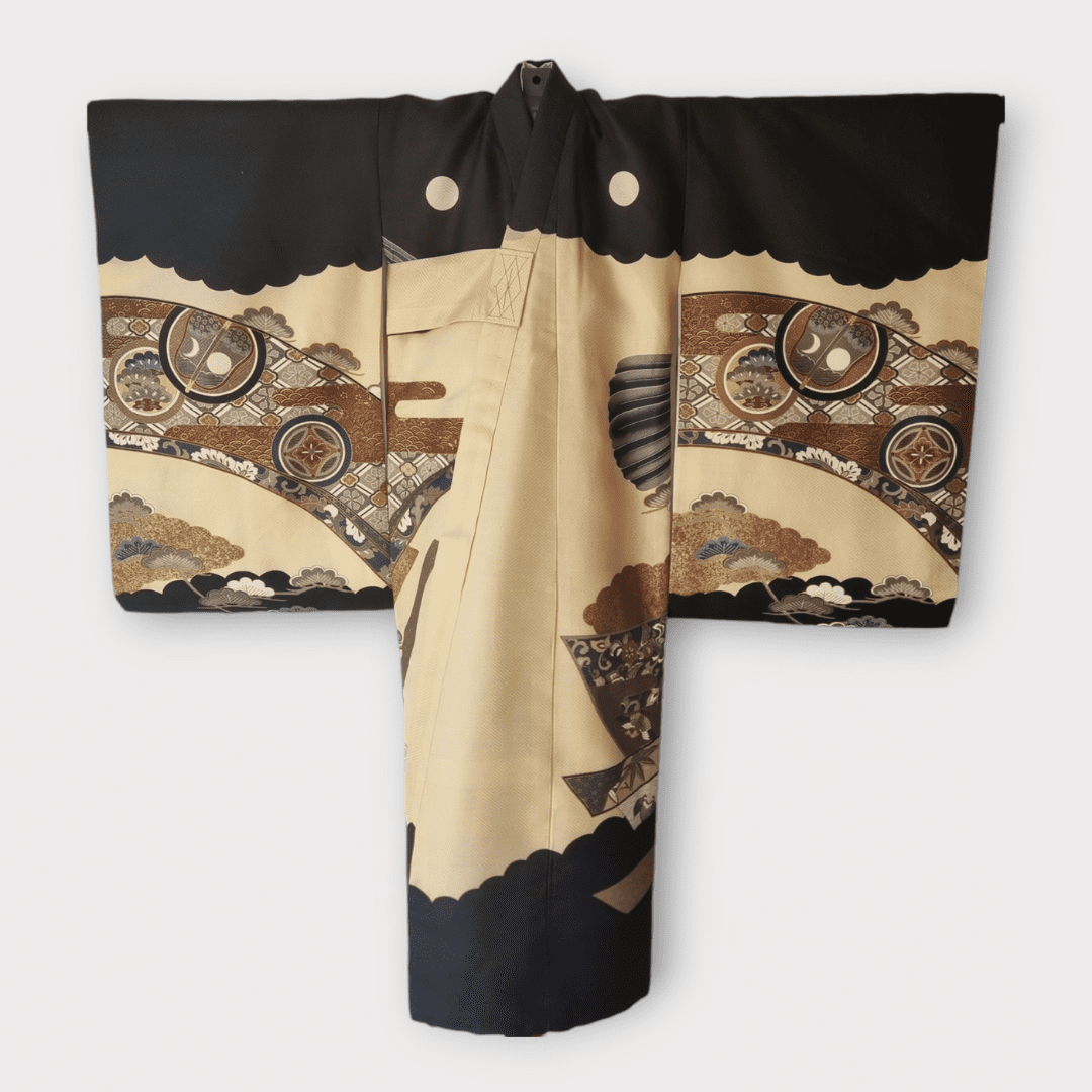 Vintage Furisode Kimono Kinder Set Adler 116 und 122
