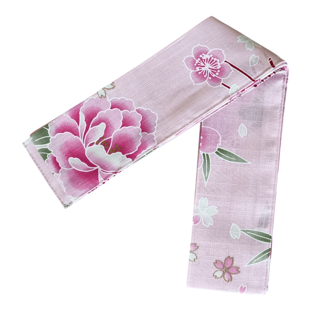 Kinder Yukata Kimono rosa Blumenwagen 110-152