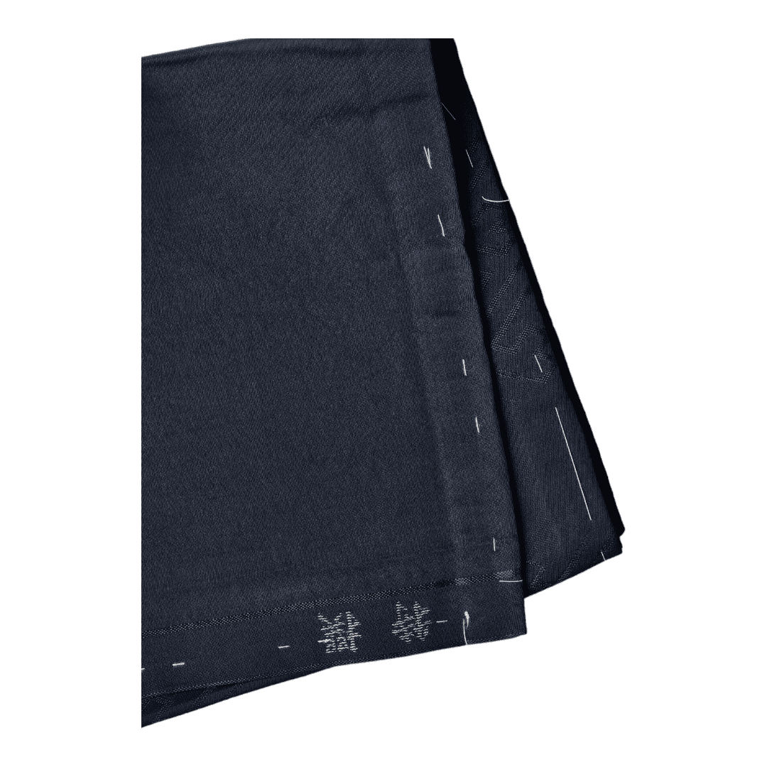 Vintage Hiraki shitate Nagoya Obi Schwarz Sayagata ungetragen