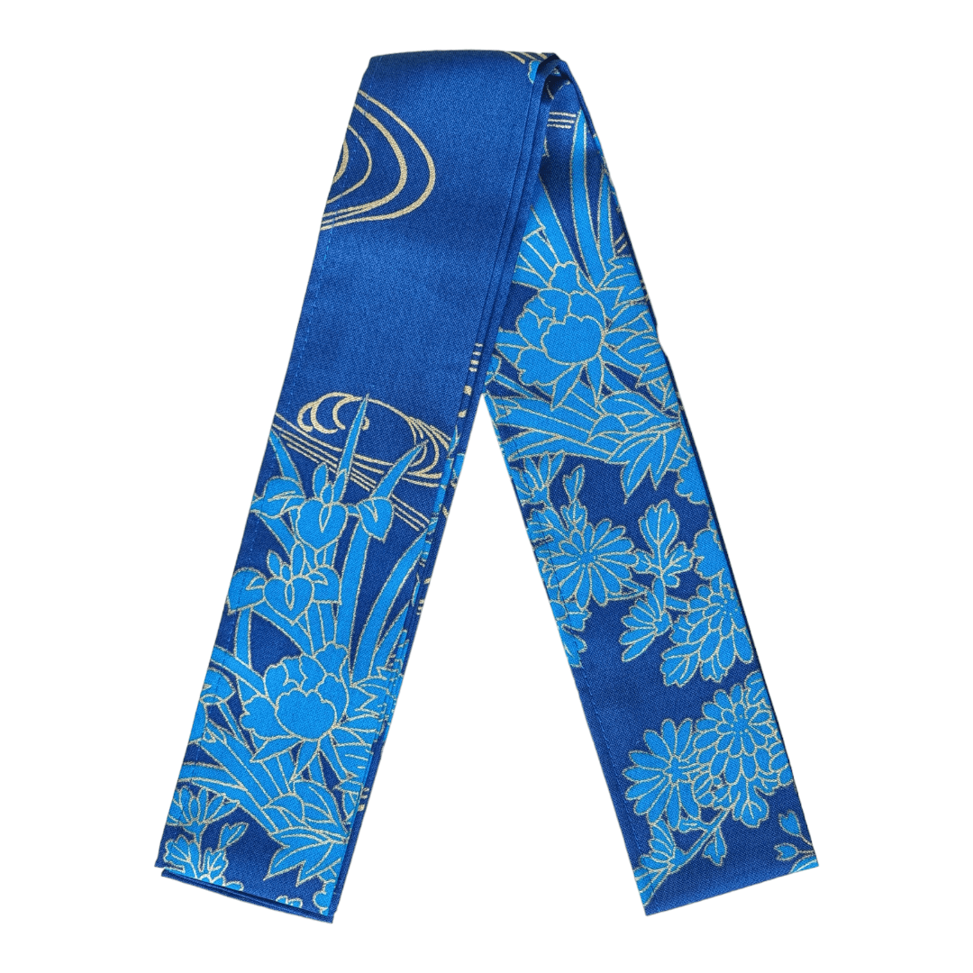 Plus Size Yukata Kawa Blau inkl. Obi #farbe_Blau