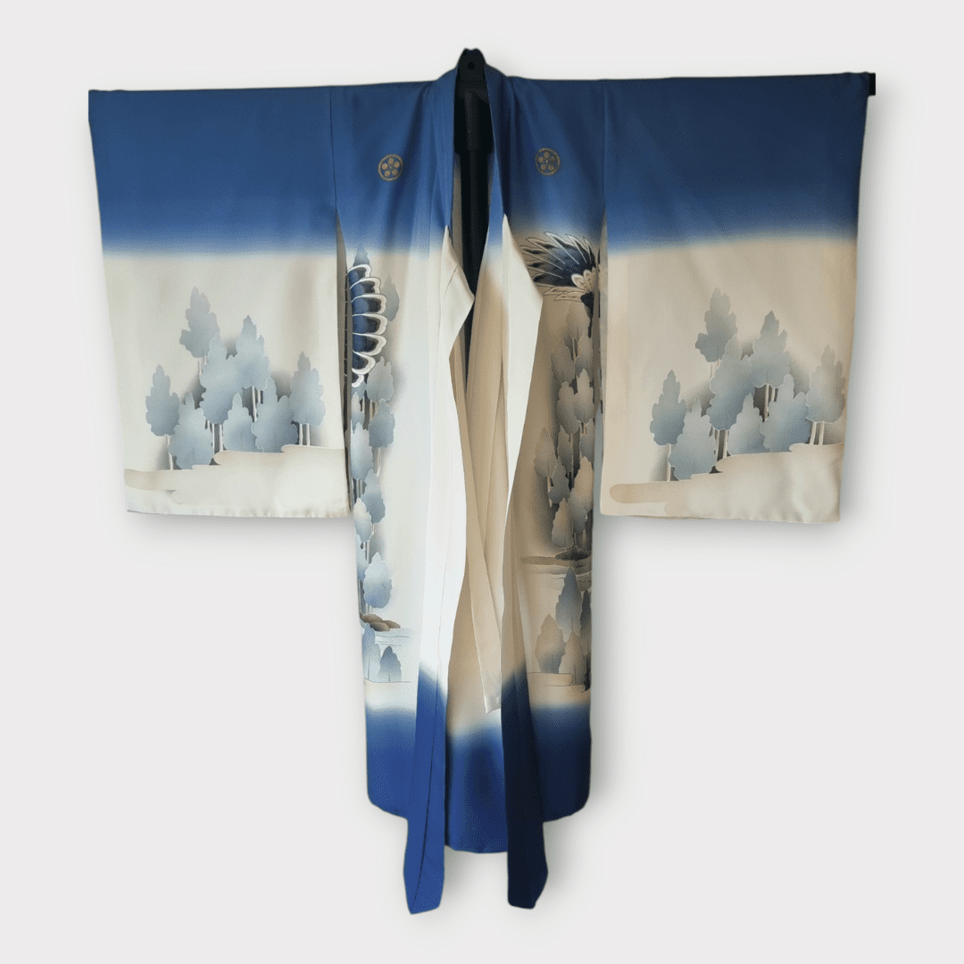 Vintage Furisode Kimono Kinder Falke 116 und 122