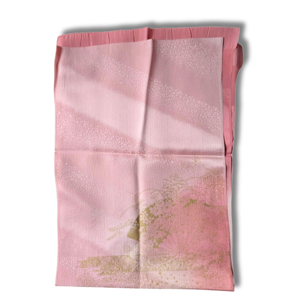 Obiage aus Seide in Rosa Goldmuster