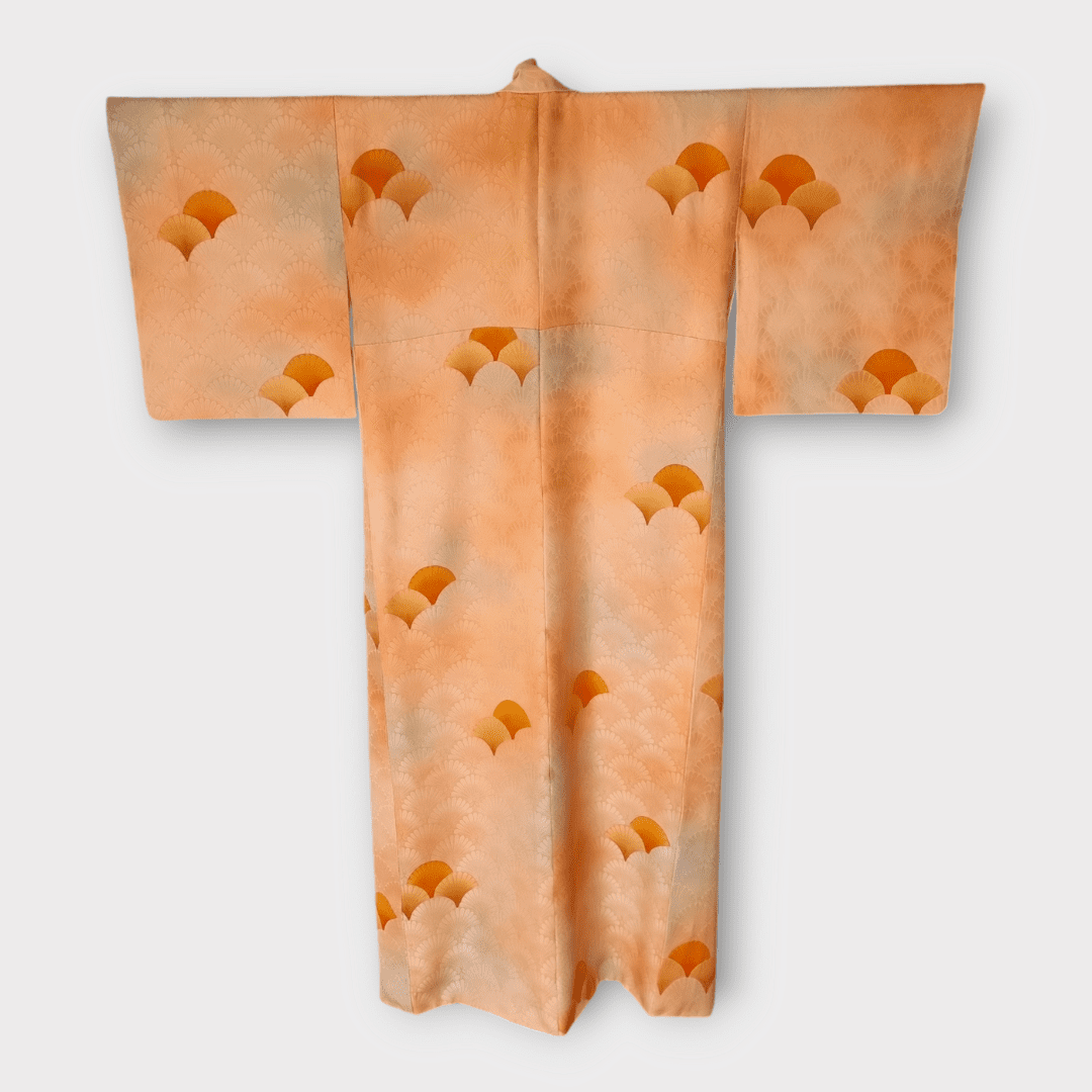 Vintage Komon Kimono Damen Pfau