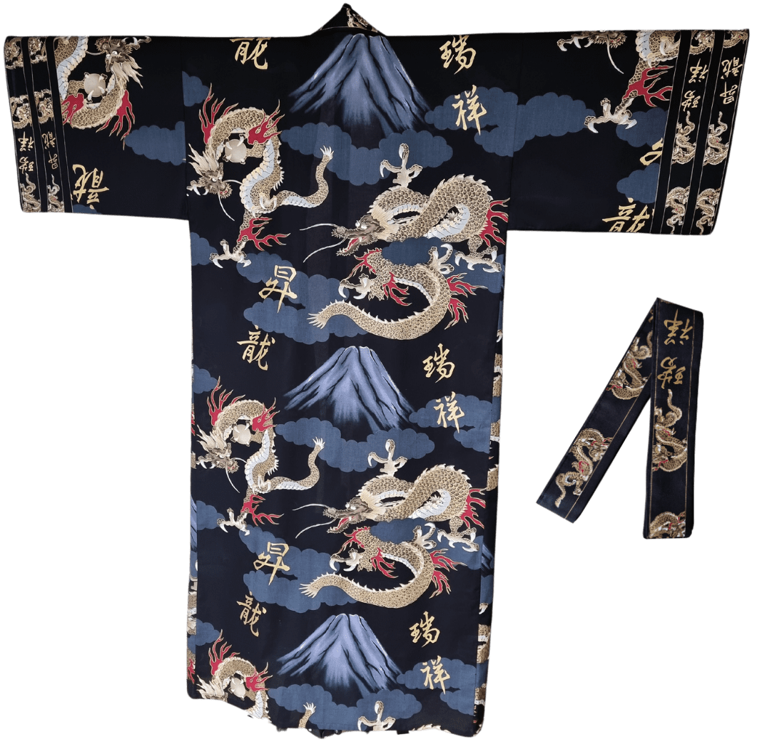 Yukata Herren Drache und Fuji