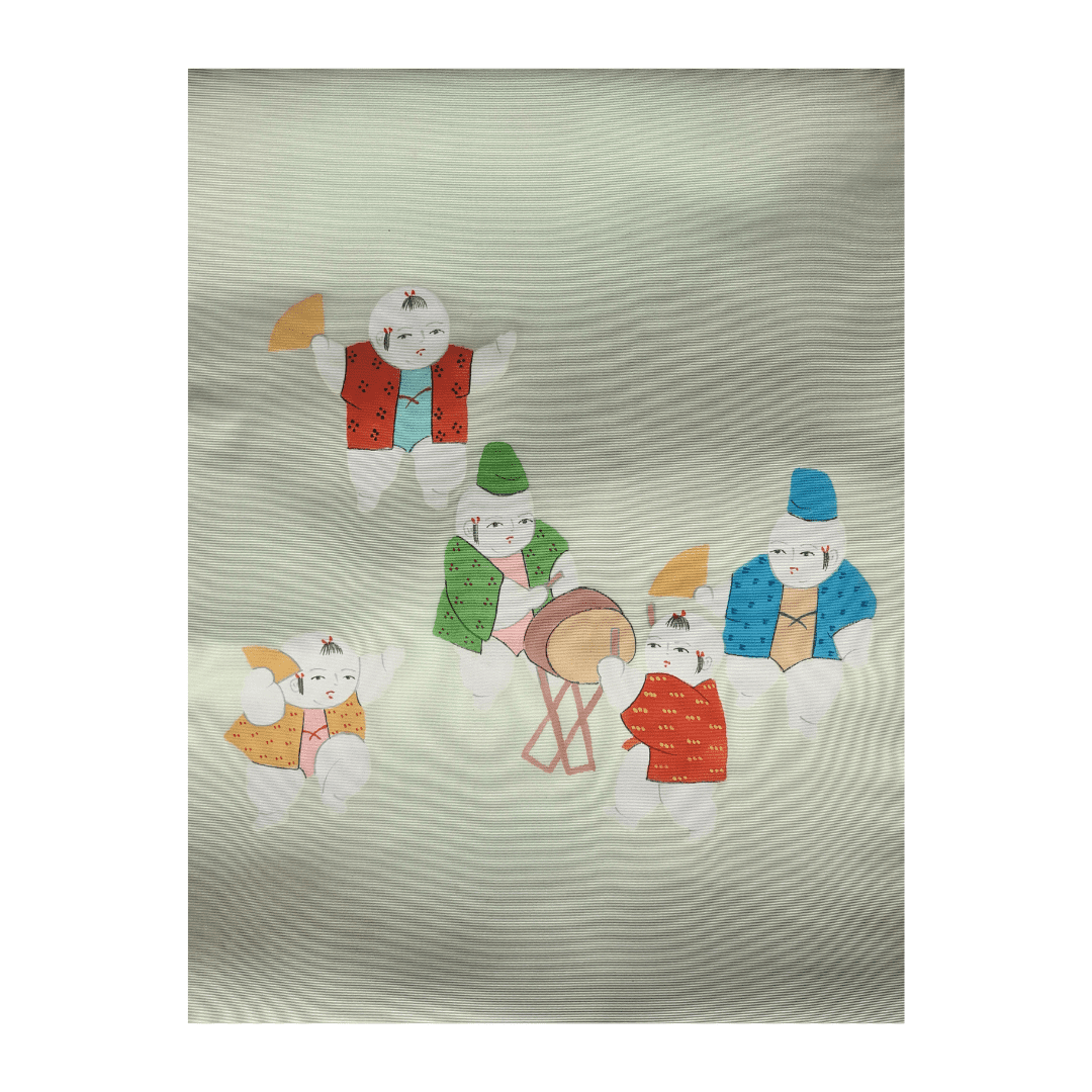 Vintage Nagoya shitate Nagoya Obi Shiose-Doji-Muster