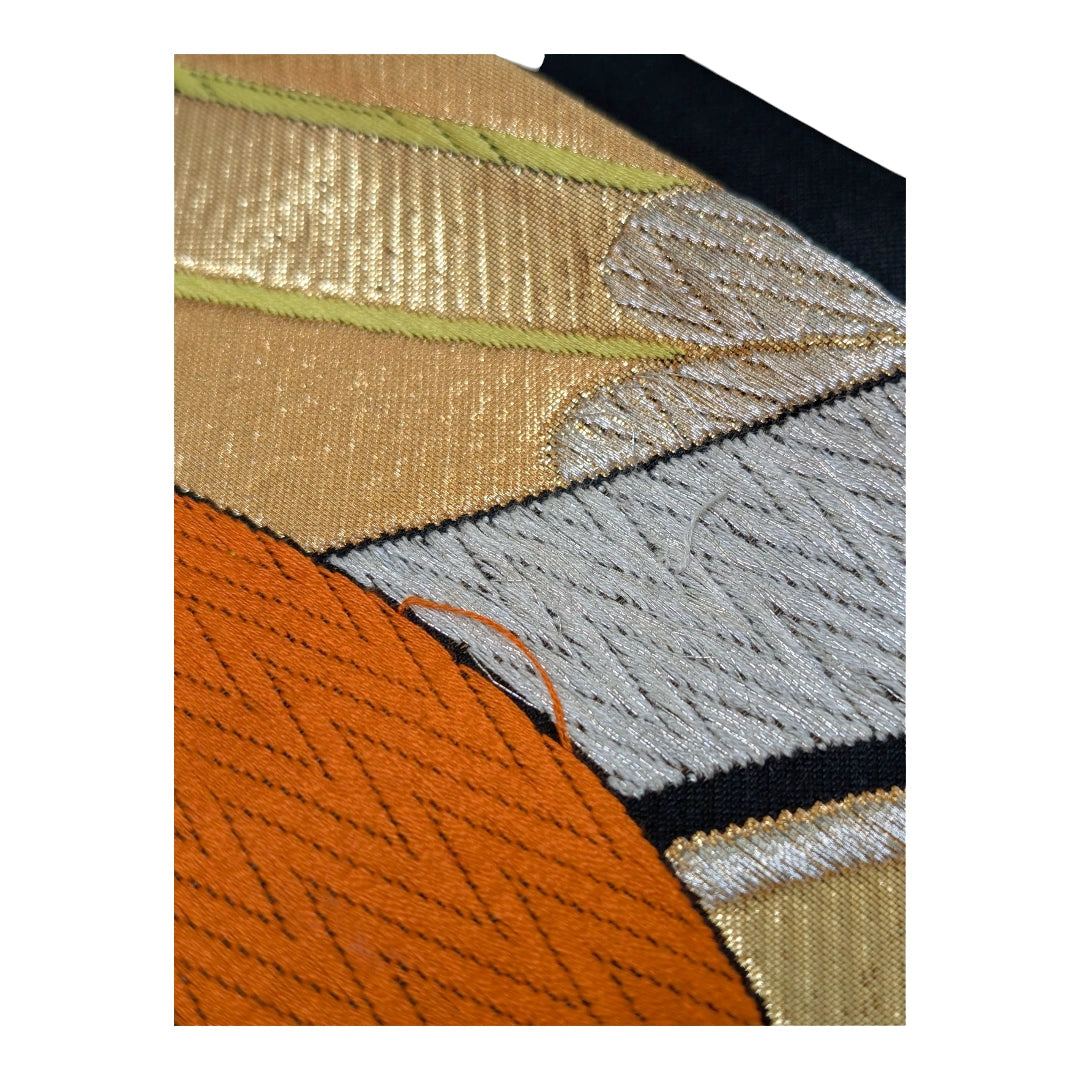 Vintage Fukuro Obi Wagenrad