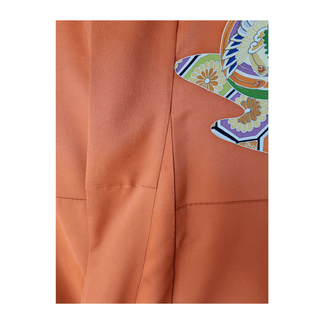 Vintage Houmongi-Tsukesage Kimono Damen Phoenix