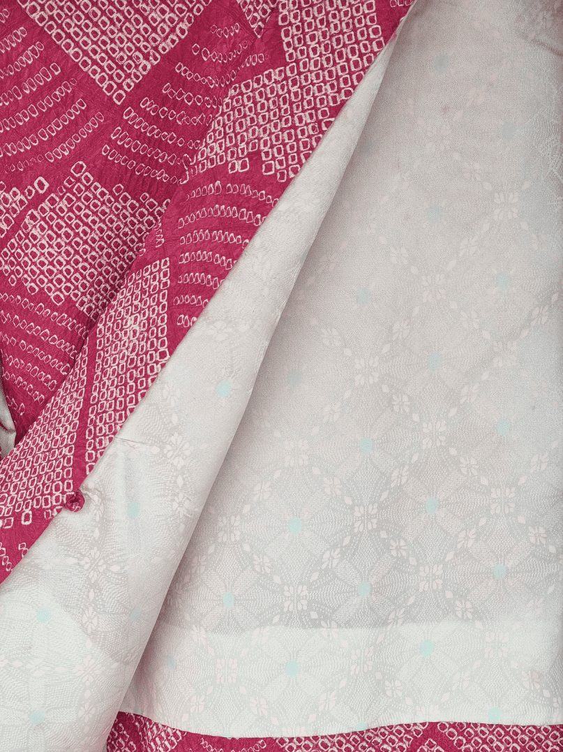Vintage Haori Damen Shibori rot Higaki Seigaiha