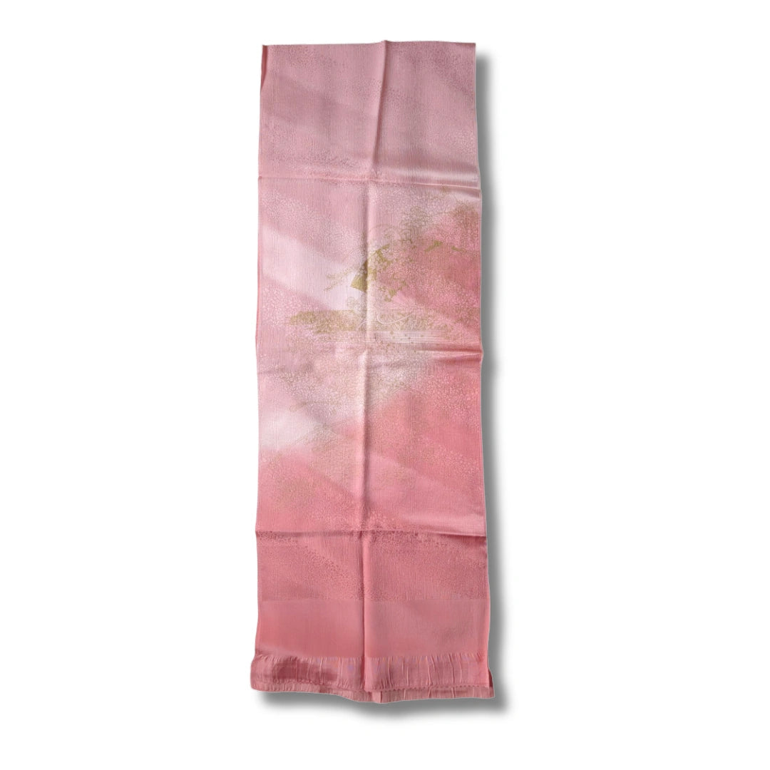 Obiage aus Seide in Rosa Goldmuster