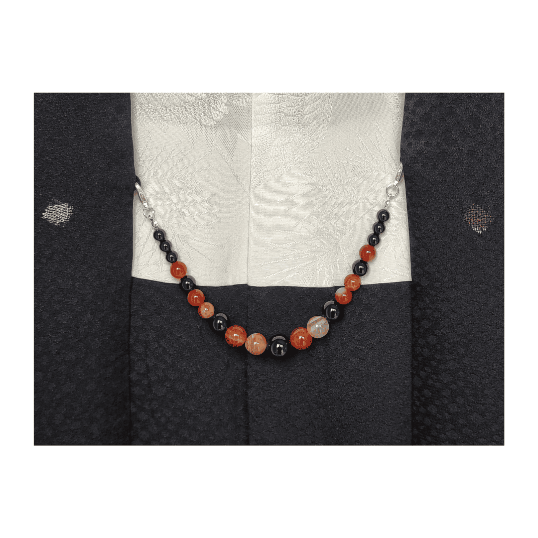 Haori Himo Kette Orange Onyx