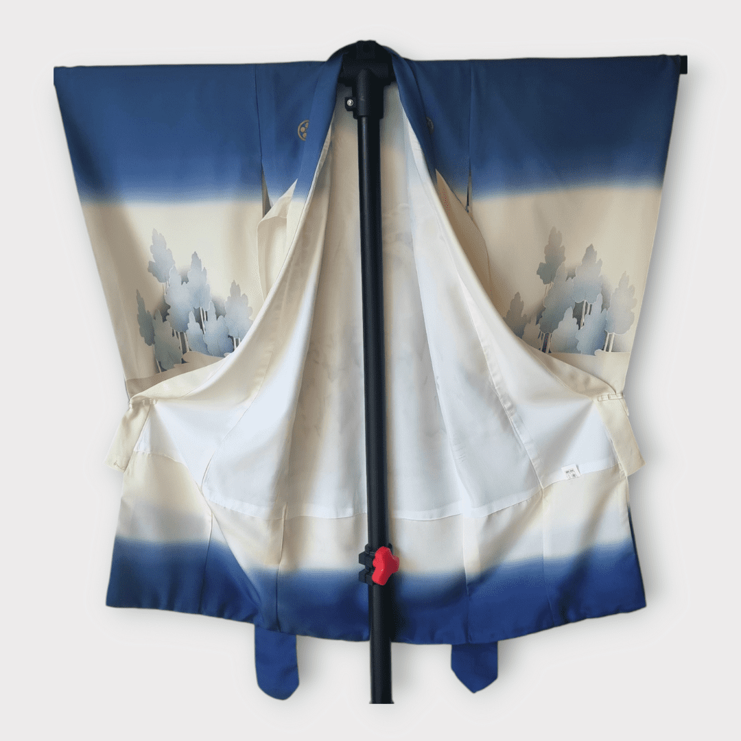 Vintage Furisode Kimono Kinder Falke 116 und 122