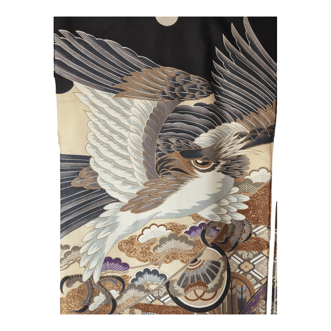 Vintage Furisode Kimono Kinder Set Adler 116 und 122