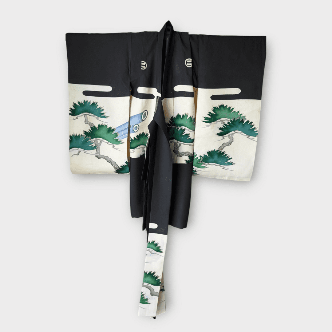 Vintage Furisode Kimono Kinder Shachihoko Gr. 92 - 116
