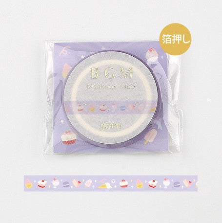 BGM Washi Tape Rolle lila mit Kuchen #farbe_Dessert