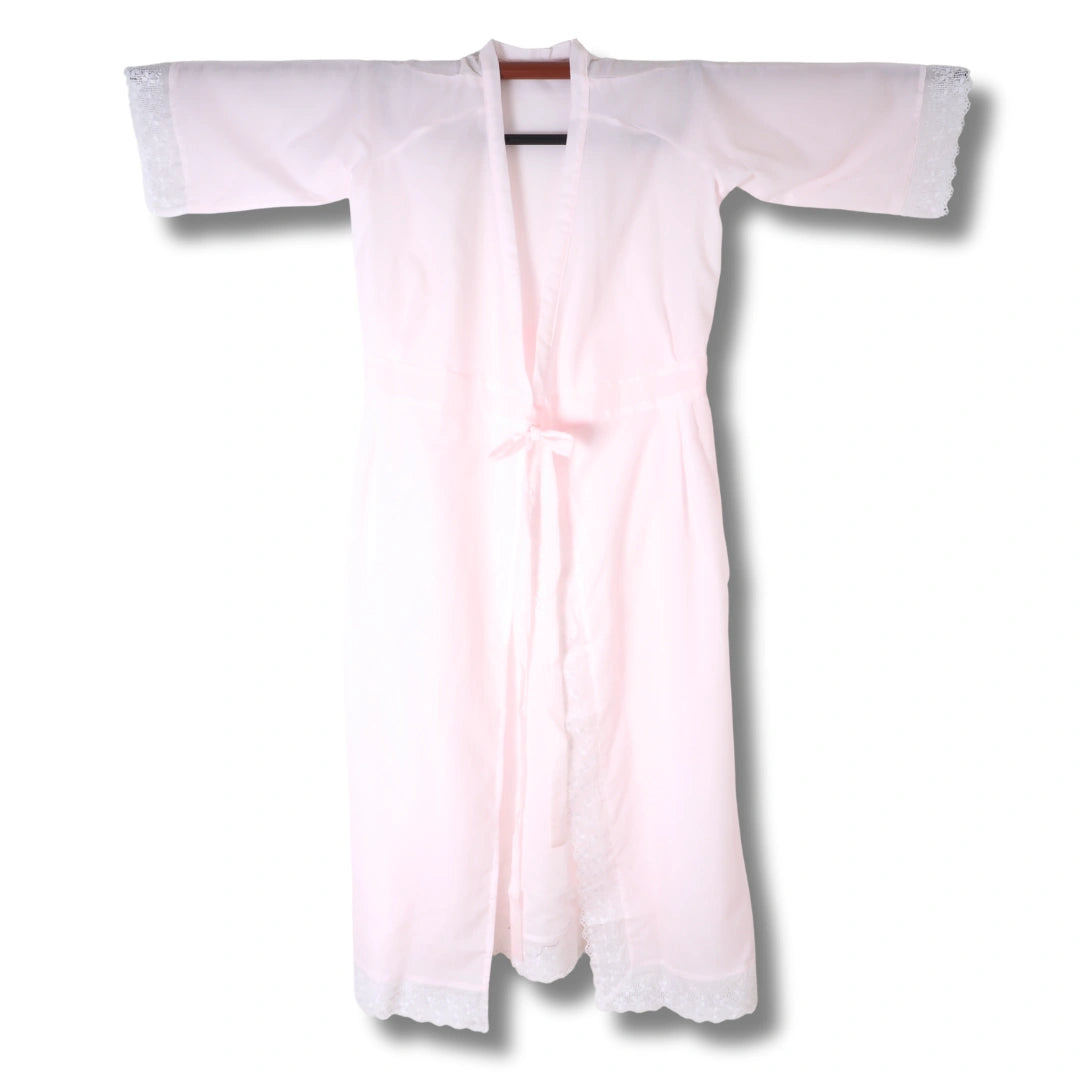 Surippu Unterkleid rosa mit Gazefutter & Spitze Gr. L