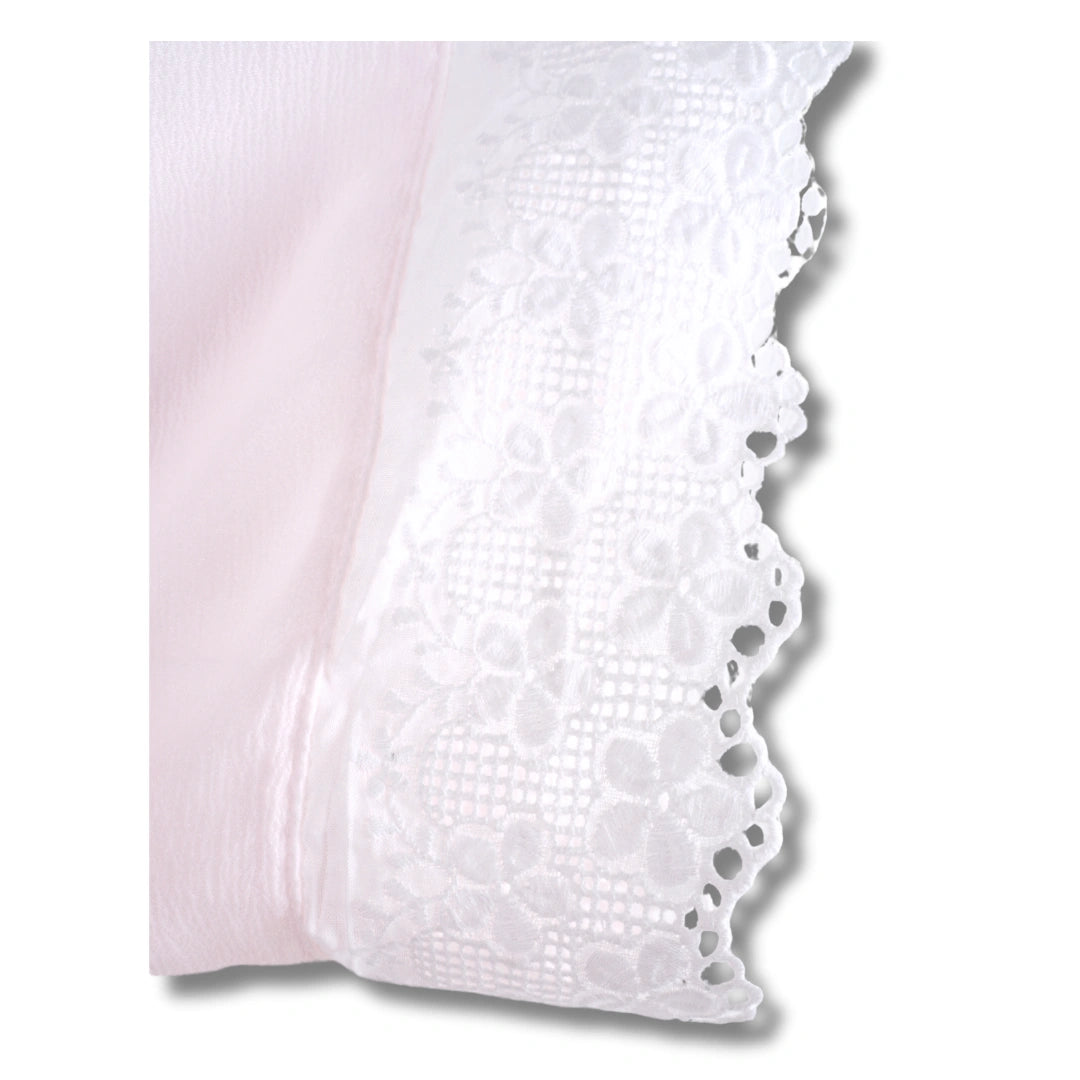 Surippu Unterkleid rosa mit Gazefutter & Spitze Gr. L