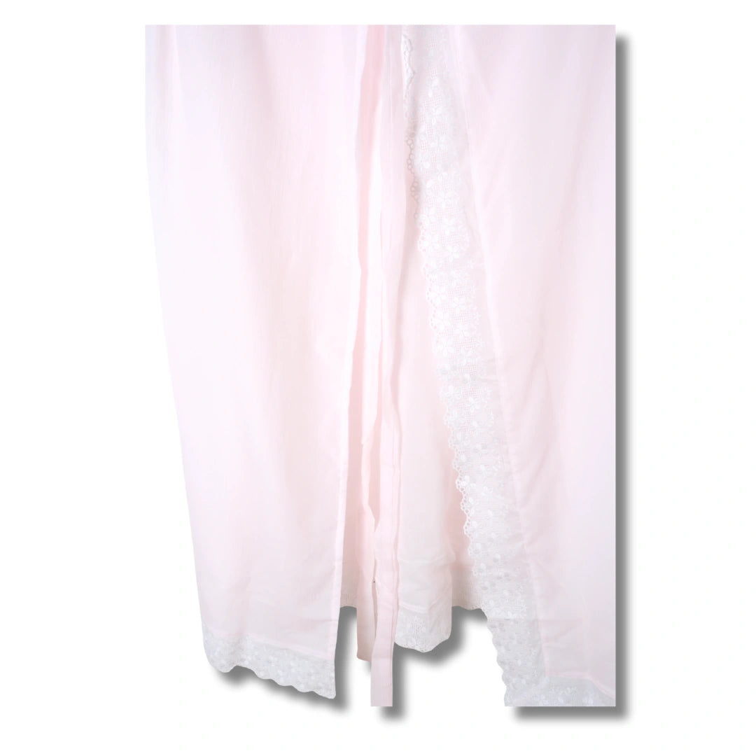 Surippu Unterkleid rosa mit Gazefutter & Spitze Gr. L