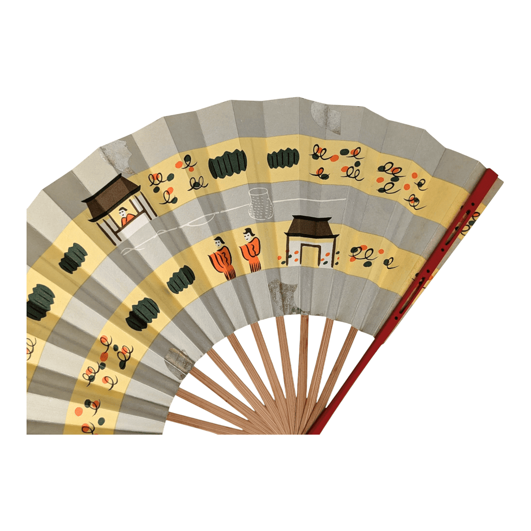 Vintage japanischer Sensu Handfächer wendbar