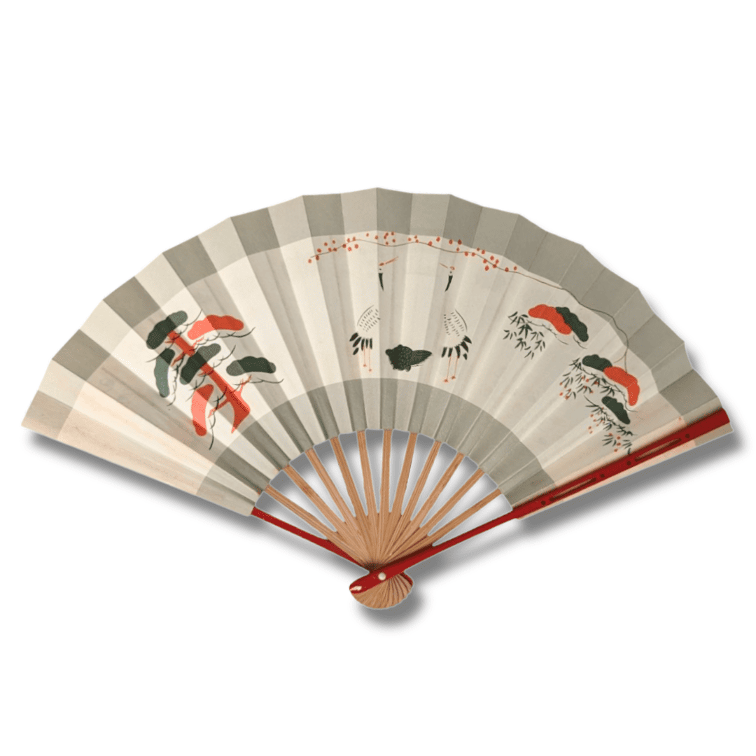 Vintage japanischer Sensu Handfächer wendbar