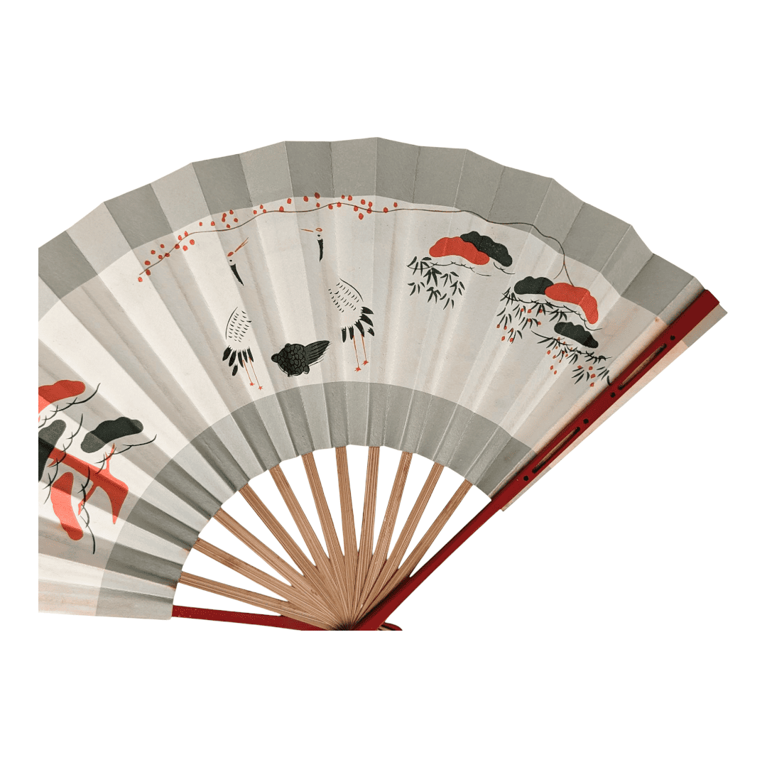 Vintage japanischer Sensu Handfächer wendbar