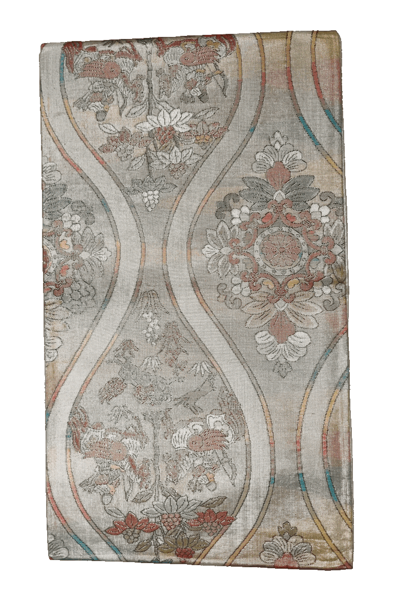 Vintage Fukuro Obi Regenbogen mit Reitern
