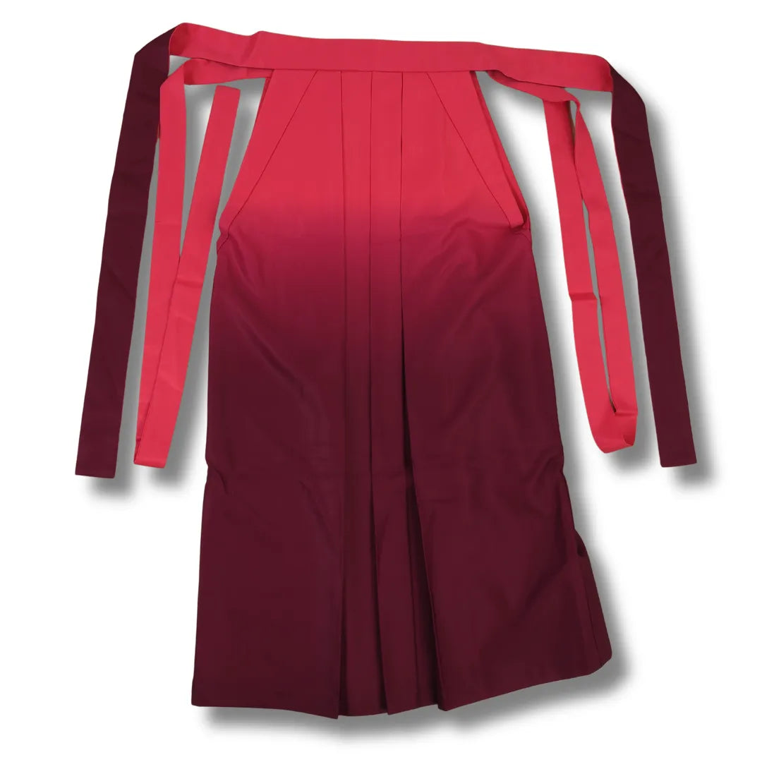 Hakama mit Farbverlauf und langen Bindebändern, Rückseite