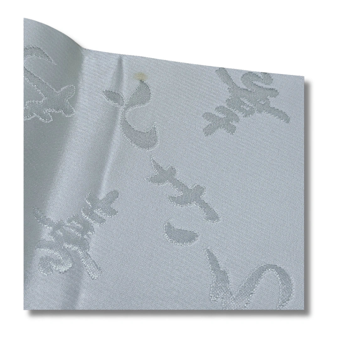 Vintage Hanhaba Obi Hellgrau mit japanischem Schriftmuster