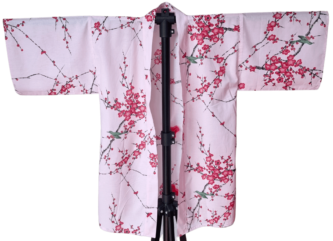 Haori / Hanten Damen Pflaumenblüte rosa #farbe_Rosa