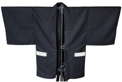 Haori schwarz mit zwei Taschen