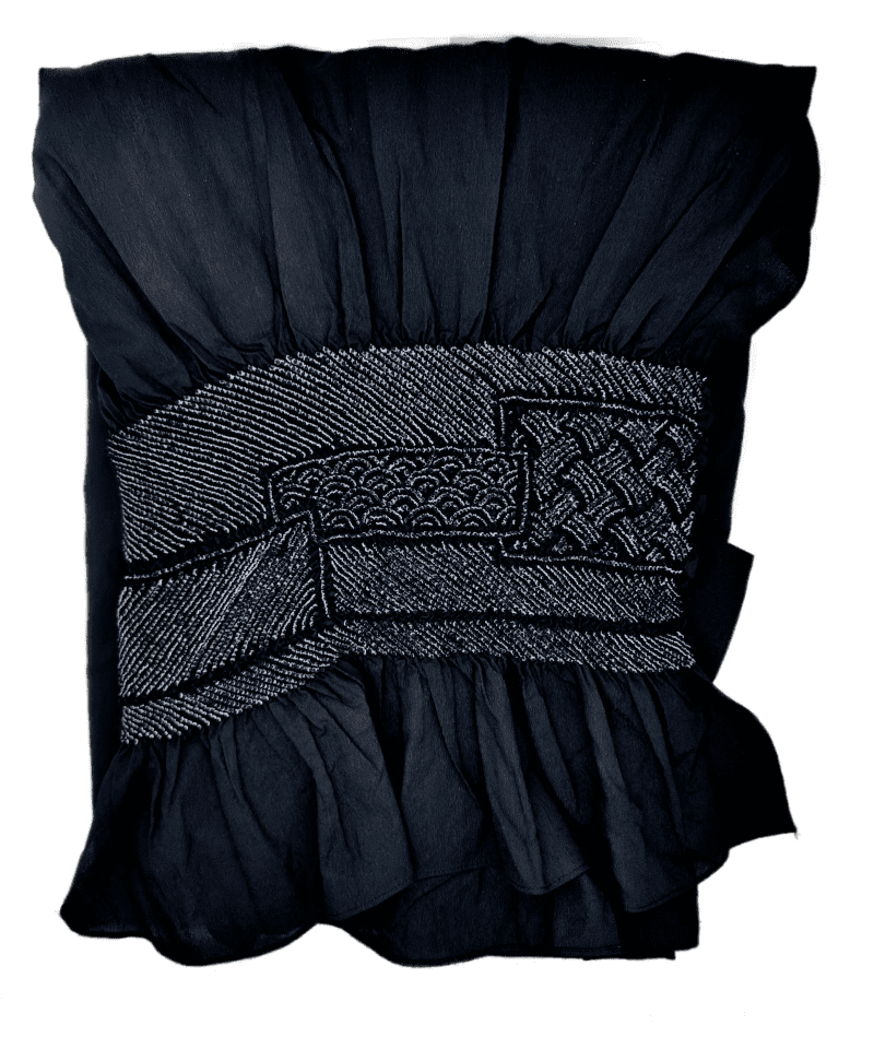 Vintage Heko Obi schwarz-blau
